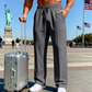 👖 LIMITED-TIME 50% OFF! ✨ Men’s Straight Leg Pants – Elastic Waist, Drawstring, Knit, Casual ✨