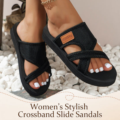 👡 LIMITED-TIME 50% OFF! ✨ Women's Crossband Slide Sandals – Comfortable, Lightweight, Slip-On 🩴