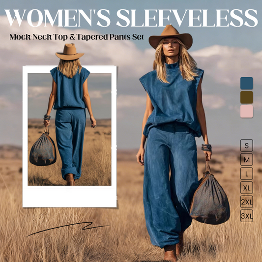 👔 LIMITED-TIME 50% OFF! ✨ Women's 2-Piece Set – Sleeveless Top, Tapered Pants, Chic ✨