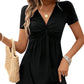 👗 LIMITED-TIME 50% OFF! ✨ Women's Knotted Dress – V-Neck, Sleeveless, Pleated, Cinched Waist ✨