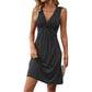 👗 LIMITED-TIME 50% OFF! ✨ Women's Knotted Dress – V-Neck, Sleeveless, Pleated, Cinched Waist ✨