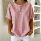 👕 LIMITED-TIME 50% OFF! 🌊 Women's Casual Striped Henley Shirt – Relaxed Fit, Classic Henley Neck, Effortless Style ✨
