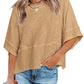 🎉 2026 Sale — Over 54,000 Sold! 👚 Women's Solid Color Splicing Loose Five Points Flare Sleeve T-Shirt – Breathable & Flowy 🌸