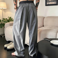 👖 LIMITED-TIME 50% OFF! ✨ Men's Pleated Wide-Leg Trousers – Elastic Waist, Dr