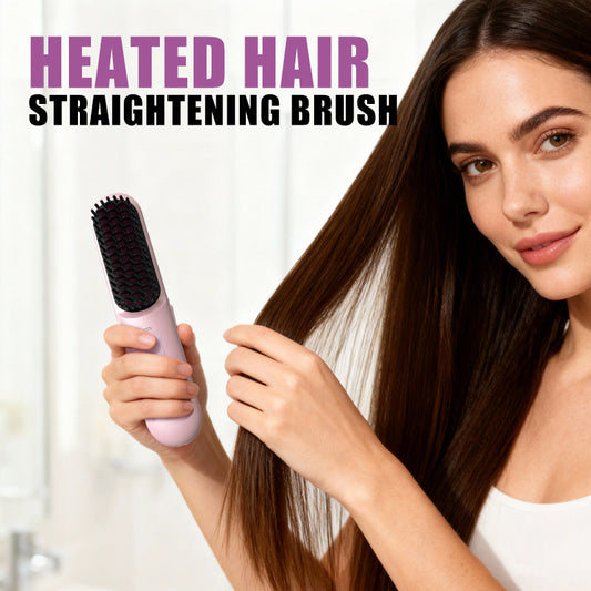 ✨ LIMITED-TIME 50% OFF! ✨ Cordless Ceramic Hair Straightening Brush – Salon Results, Fast Heat, Travel-Ready ✨