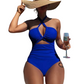 👙 LIMITED-TIME 50% OFF! ✨ Women's Criss Cross Halter Swimsuit – Cutout, Tummy Control, Quick-Dry 🌊