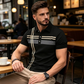 👔 LIMITED-TIME 50% OFF! ✨ Men's Striped Top – Short Sleeve, Collared ✨