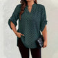 👕 LIMITED-TIME 50% OFF! ✨ Women's Geometric Print Blouse – V-Neck, Chic, Modern ✨