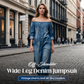 👖 LIMITED-TIME 50% OFF! ✨ Off-Shoulder Denim Jumpsuit – Wide-Leg, Chic, Casual ✨
