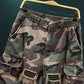 🩳 LIMITED-TIME 50% OFF! ✨ Men's Studded Camo Cargo Shorts – Distressed, Multi-Pocket ✨