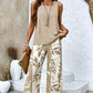 👕 LIMITED-TIME 50% OFF! ✨ Sleeveless Top & Printed Capri Pants Set – Casual, Chic ✨