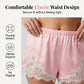 🌸 LIMITED-TIME 50% OFF! ✨ Satin Lace Trim Shorts – Wide Leg, Silky Smooth ✨