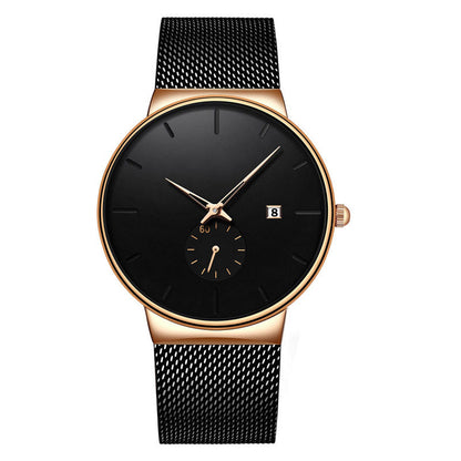 ⌚ LIMITED-TIME 50% OFF! ✨ Men's Minimalist Quartz Watch – Waterproof, Stainless Steel Mesh ✨