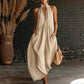 👗 LIMITED-TIME 50% OFF! ✨ Halter V-Neck Maxi Dress – Breezy, Deep Pockets, Resort Style 🌴