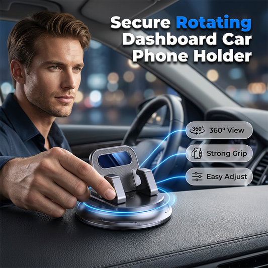 📱 LIMITED-TIME 50% OFF! ✨ Rotating Dashboard Car Phone Holder – Secure, 360°, Easy Install 🔧