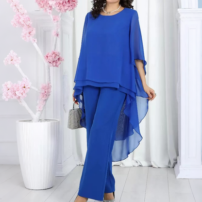👔 LIMITED-TIME 50% OFF! ✨ Women's High-Low Top & Pants Set – Loose, Wide-Leg ✨