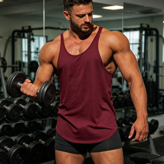 💪 LIMITED-TIME 50% OFF! ✨ Men's Stringer Tank Top – Gym, Breathable, Cotton Blend ✨