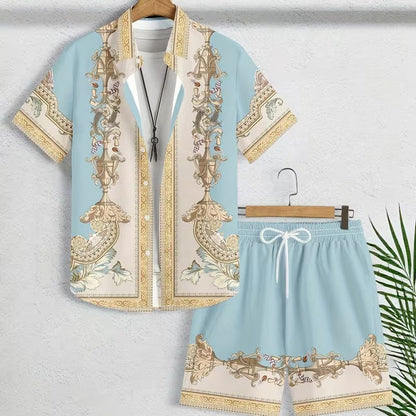 🎉 2026 Sale — Over 44,000 Sold!🌴 Men's Hawaiian Shirt & Shorts 2-Piece Set 👕