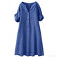 👗 LIMITED-TIME 50% OFF! ✨ Women's V-Neck Tunic Dress – Button Down, 12 Colors, Plus Size 🌸