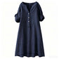 👗 LIMITED-TIME 50% OFF! ✨ Women's V-Neck Tunic Dress – Button Down, 12 Colors, Plus Size 🌸
