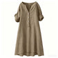 👗 LIMITED-TIME 50% OFF! ✨ Women's V-Neck Tunic Dress – Button Down, 12 Colors, Plus Size 🌸
