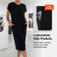 👗 LIMITED-TIME 50% OFF! ✨ Women's T-Shirt Dress – Soft, Pockets, Effortless Midi 🌸