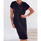 👗 LIMITED-TIME 50% OFF! ✨ Women's T-Shirt Dress – Soft, Pockets, Effortless Midi 🌸