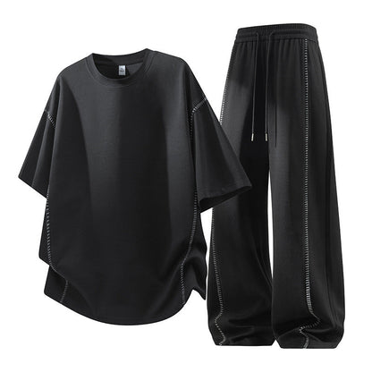 👕 LIMITED-TIME 50% OFF! ✨ Men's Crew Neck T-Shirt & Pants Set – Casual, Cooling, Comfortable ✨