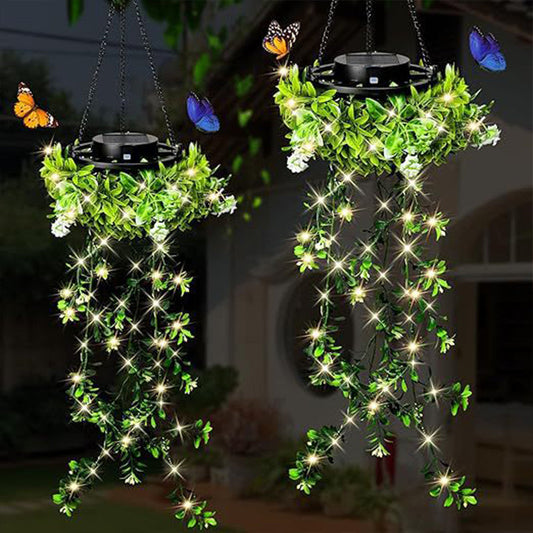 ✨ LIMITED-TIME 50% OFF! ✨ Solar Hanging Grass Light – Realistic Foliage, Warm White, IP65 ✨