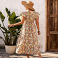 👗 LIMITED-TIME 50% OFF! ✨ Floral Smocked Waist Dress – V-Neck, Flowy, Comfortable ✨