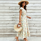 👗 LIMITED-TIME 50% OFF! ✨ Floral Smocked Waist Dress – V-Neck, Flowy, Comfortable ✨