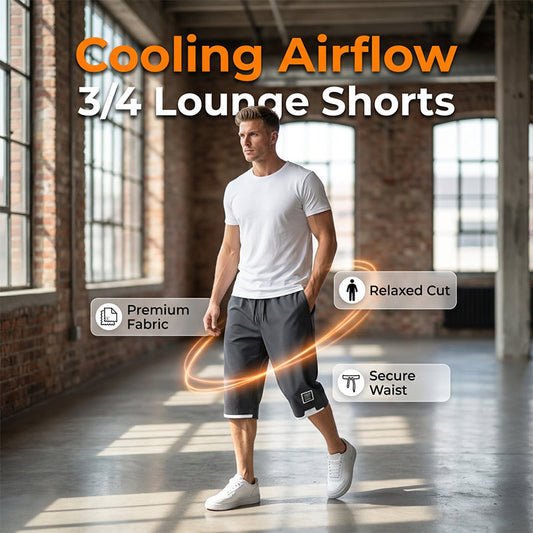 🧊 LIMITED-TIME 50% OFF! ✨ Men's Ice Silk Breathable Capri Shorts – Cool, Ultra-Light, 3/4 Lounge 🩳