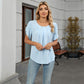 🌺 LIMITED-TIME 50% OFF! ✨ Women's Petal Sleeve & Pleated Neck Blouse – Flowy, Elegant, Versatile Top 🌿
