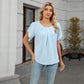 🌺 LIMITED-TIME 50% OFF! ✨ Women's Petal Sleeve & Pleated Neck Blouse – Flowy, Elegant, Versatile Top 🌿