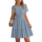 👗 LIMITED-TIME 50% OFF! ✨ Women's Short Sleeve Tiered Mini Dress – Flowy, Flirty, Perfect for Summer 🌞