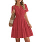 👗 LIMITED-TIME 50% OFF! ✨ Women's Short Sleeve Tiered Mini Dress – Flowy, Flirty, Perfect for Summer 🌞