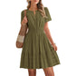 👗 LIMITED-TIME 50% OFF! ✨ Women's Short Sleeve Tiered Mini Dress – Flowy, Flirty, Perfect for Summer 🌞