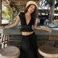 🎉 2026 Sale — Over 23,000 Sold! 💞 Elegant Lace V-Neck Top & Maxi Skirt Set