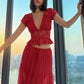 🎉 2026 Sale — Over 23,000 Sold! 💞 Elegant Lace V-Neck Top & Maxi Skirt Set