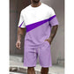👕 LIMITED-TIME 50% OFF! ✨ Men's Color Block T-Shirt & Shorts Set – Sporty, Breathable, Modern 🏃