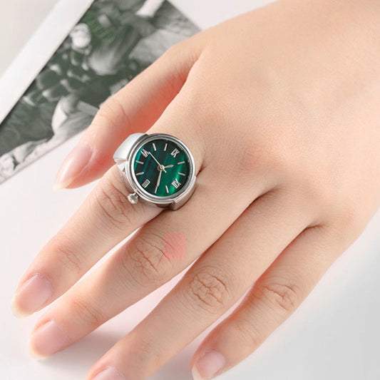 💍 LIMITED-TIME 50% OFF! ✨ Creative Round Quartz Finger Ring Watch – Stylish, Adjustable, Compact ⌚