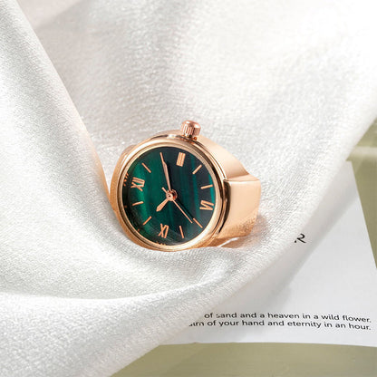 💍 LIMITED-TIME 50% OFF! ✨ Creative Round Quartz Finger Ring Watch – Stylish, Adjustable, Compact ⌚