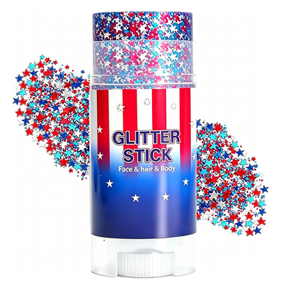 💎 LIMITED-TIME 50% OFF! ✨ Patriotic Glitter Stick – Red White Blue, Twist-Up, Multi-Use 🎆