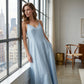 👗 LIMITED-TIME 50% OFF! ✨ Women's V-Neck Maxi Dress – Spaghetti Strap, Flowy, Pockets 🍃