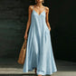 👗 LIMITED-TIME 50% OFF! ✨ Women's V-Neck Maxi Dress – Spaghetti Strap, Flowy, Pockets 🍃