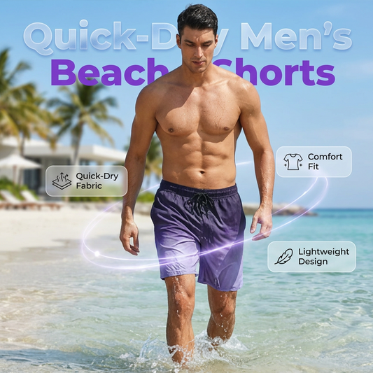 🩳 LIMITED-TIME 50% OFF! ✨ Men's 2-in-1 Quick-Dry Shorts – Beach, Swim, Gradient 🏄