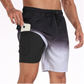 🩳 LIMITED-TIME 50% OFF! ✨ Men's 2-in-1 Quick-Dry Shorts – Beach, Swim, Gradient 🏄