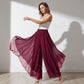 👖 LIMITED-TIME 50% OFF! ✨ Women's Asymmetrical Chiffon Pants – Wide-Leg, Mesh Overlay, Elegant 🌸