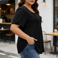 👕 LIMITED-TIME 50% OFF! ✨ Women's Pleated Puff Sleeve T-Shirt – Loose Fit, Elegant Pintuck Front 👒