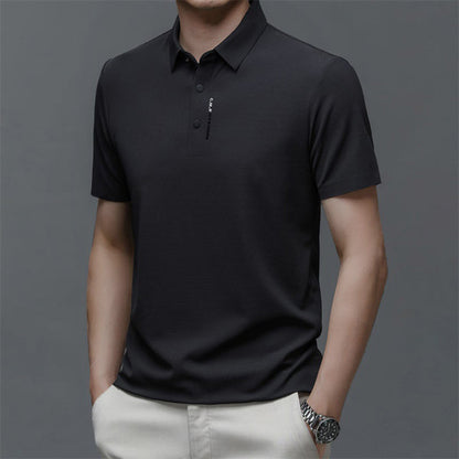 👔 LIMITED-TIME 50% OFF! ✨ Men's Ice Silk Short Sleeve – Dual Graphic Print, Breathable, Versatile 🧊